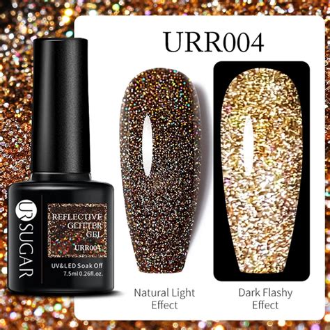 UR SUGAR 7 5 Ml Reflective Series URR004 Silver Nails Nail Art