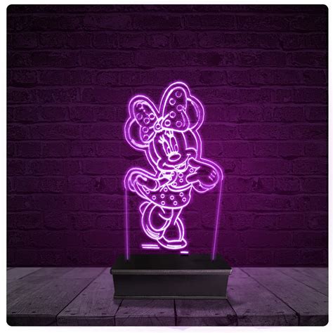 Luminária e Abajur Acrílico Led Minnie Mouse Mickey Shopee Brasil