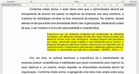 Como fazer citação DIRETA LONGA encerrando parágrafo?