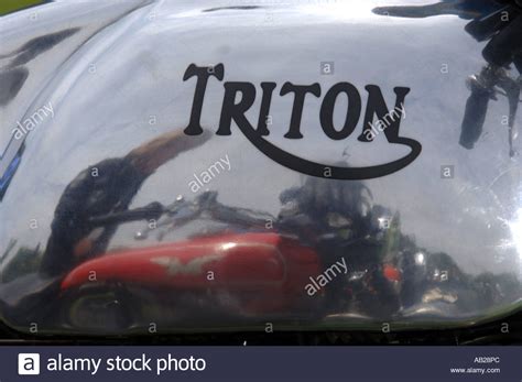 Triton Vintage Motorcycle Stock Photo Alamy