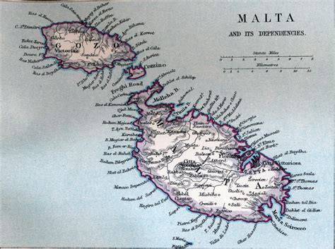 Large old map of Malta with relief and other marks - 1907 | Malta ...