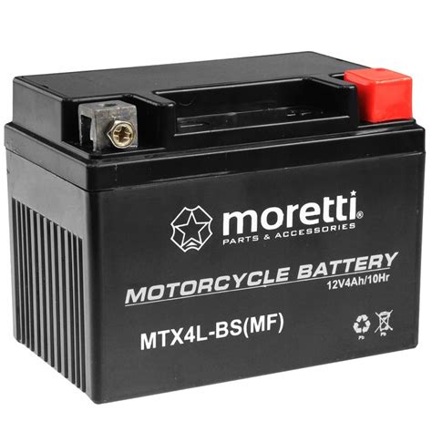 AGM Batterie Gel MTX4L BS YTX4L BS 12V 4 Ah Motorrad Roller Bisomo De