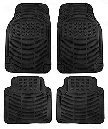 Autostark Rubber Car Floor Foot Mats Black For Datsun Redi Go Car And Motorbike