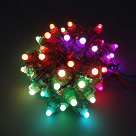 Pcs Mm Square Diffused Digital Rgb Led Pixels String Ws Ip