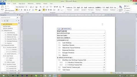 Cara Membuat Daftar Isi Otomatis Untuk Skripsi Gunakan Langkah Langkah Berikut