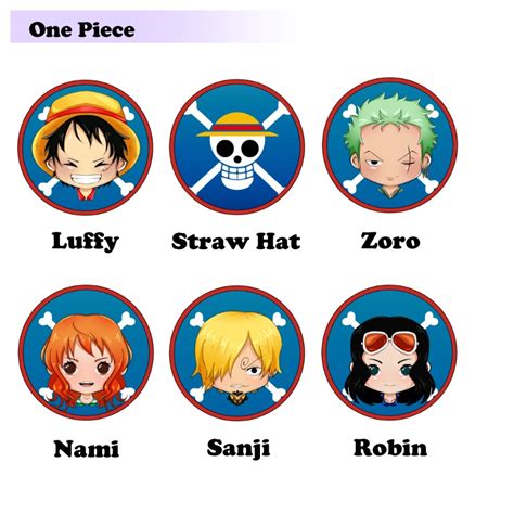 One Piece Anime Button Badges The Engrave Slave