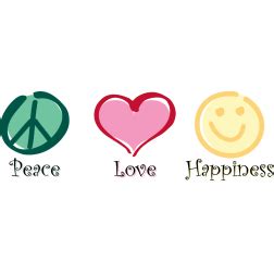 Peace Love Happiness Symbols