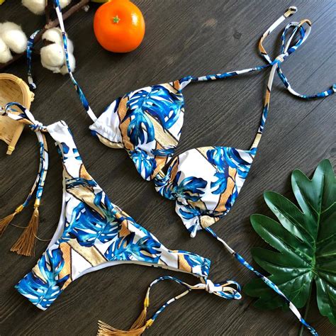 Buy Happyyu Women Bandeau Bandage Bikini Set Push Up Brazilian Swimwear