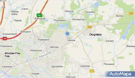 Mapa Mirków Mirków gmina Długołęka na mapie Targeo