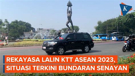 Rekayasa Lalin KTT ASEAN 2023 Area Bundaran Senayan Dipadati Kendaraan