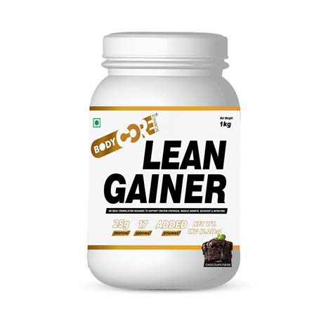 Body Core Science Lean Gainer 1 Kg Chocolate Fudge Mass Gainer Muscle Gainer Weight