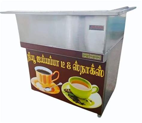 Feet Stainless Steel Tea Stall Counter With Burner At Rs Piece