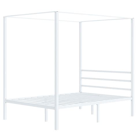 Yitahome | Full Bed Frame Metal Canopy Bed Frame with Headboard White