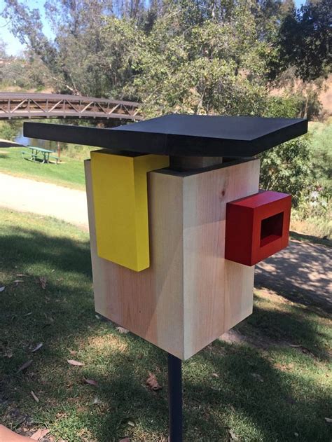 Custom Bird House Mid Century Modern Butterfly Roof Etsy Bird Houses Bird Houses Diy Bird