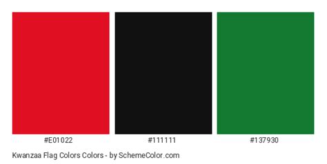 Kwanzaa Flag Colors Color Scheme » Black » SchemeColor.com