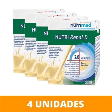 Nutri Renal D 2 0 Baunilha 200ML 4 Un Nutrimed Suprevida