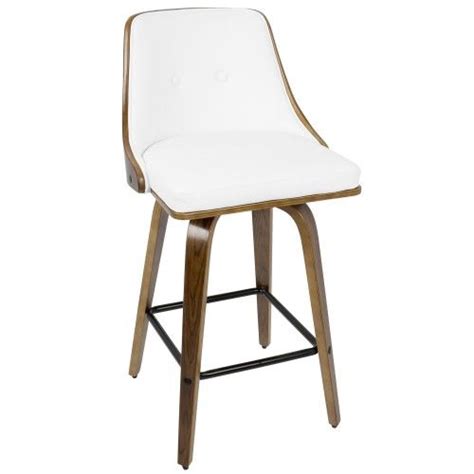 Buy Mid-Century Modern White Counter Stool Online Gianna