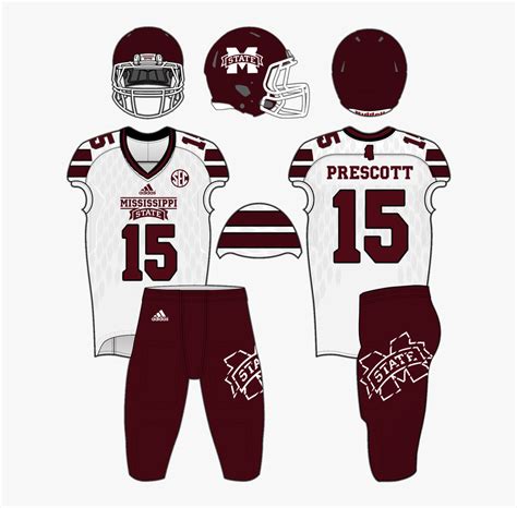 Dak Prescott White Mississippi State Bulldogs Alumni - Adidas Football ...