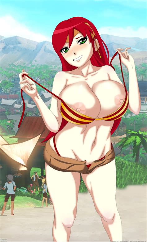 Rule 34 Bikini Neeba Pyrrha Nikos Red Hair Rooster Teeth Rwby Untied Bikini Whentai 3956486