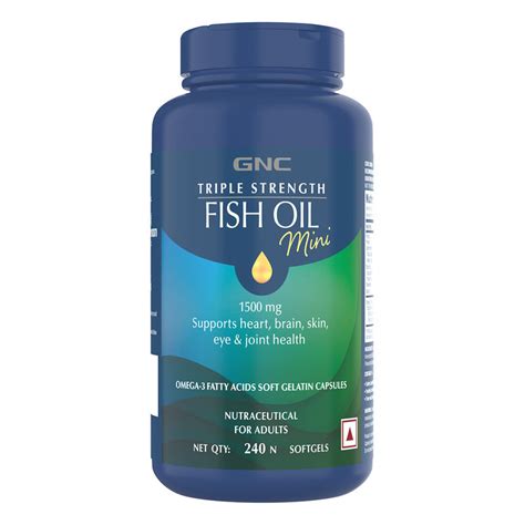 Buy GNC Triple Strength Fish Oil Mini Softgels 750 Mg Online