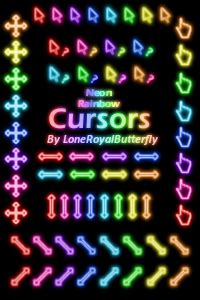 Neon Rainbow Cursors Set 01 by LoneRoyalButterfly on DeviantArt