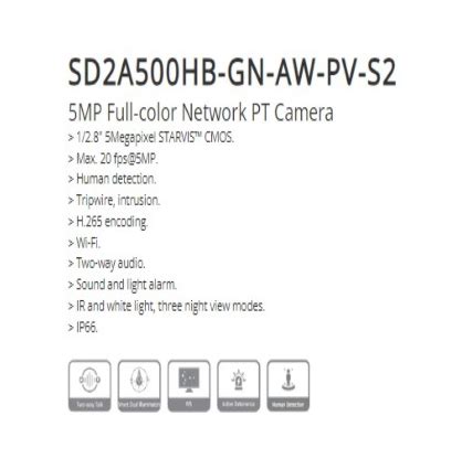 DAHUA PICOO SD2A500HB GN AW PV S2 5MP FULLCOLOR NETWORK PT CAMERA