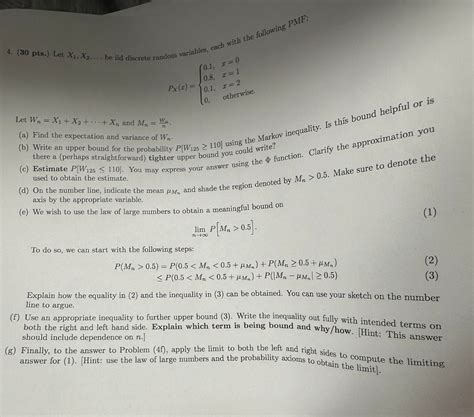 Solved Pts Let X X Dots Be Iid Discrete Random Chegg