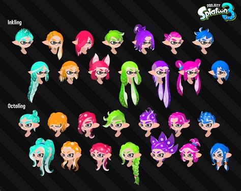 Splatoon 2 Hairstyles Concept Art