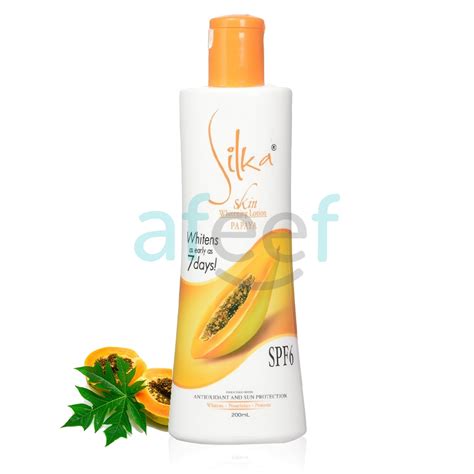 Afeef Online Silka Papaya Skin Whitening Lotion Spf6 200ml