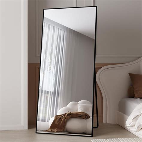 Lft Huimei Y Full Length Floor Mirror X Black Aluminum Full Body