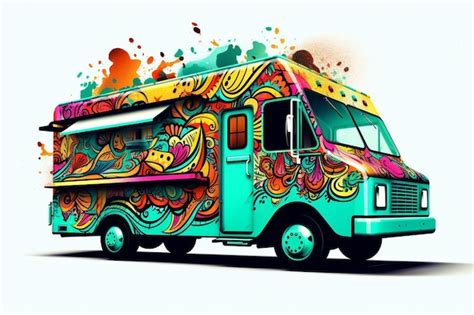 Premium Photo Taco Truck Delight Authentic Street Flavor On White