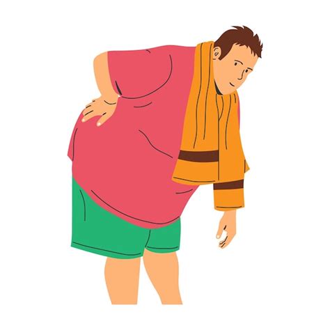 Premium Vector Obesity Overweight People Character Vector Illustration