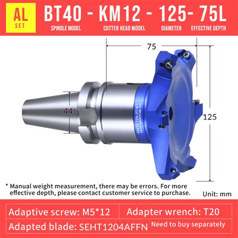 400R KM12 Serie Face Milling Cutter Disc For Aluminum Slight