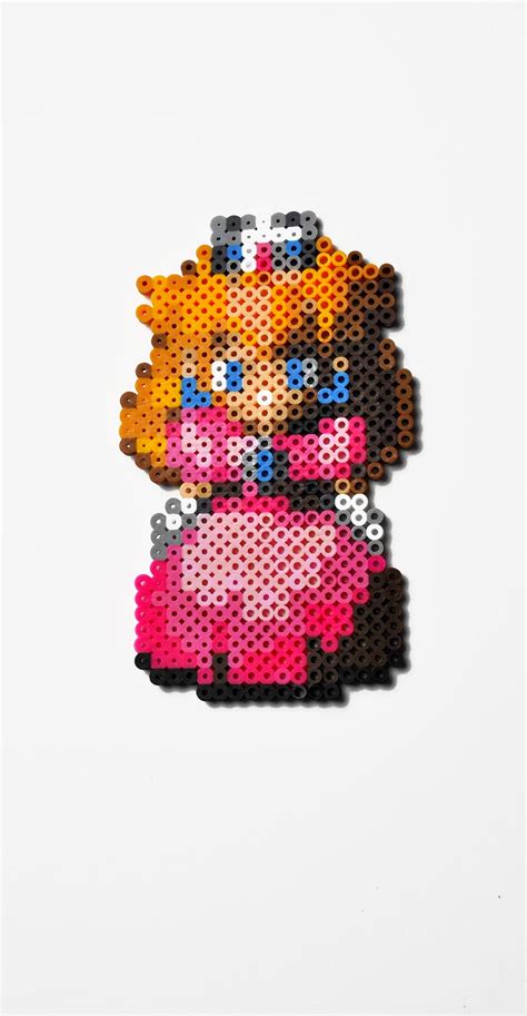 Peach Super Mario Rpg Perler Bead Sprite Magnet Super Nintendo Etsy