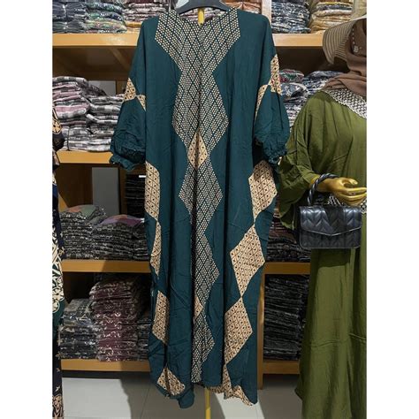 Jual Kaftan Starla Premium Rayon Super Jumbo Busui Dress Nyaman Panjang