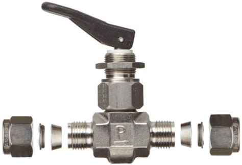 Parker Vq Series Stainless Steel 316 Toggle Valve Inline Toggle Handle Ptfe Stem 3 8 A Lok