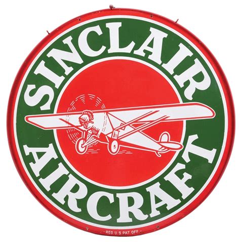 Lot Detail INCREDIBLE SINCLAIR AIRCRAFT GASOLINE PORCELAIN SERVICE