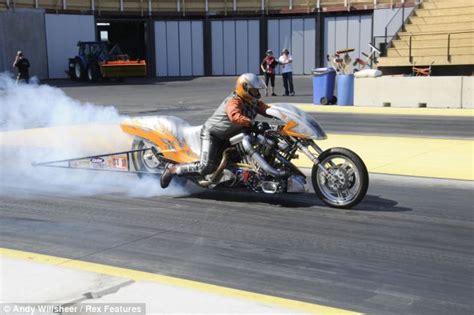 Biker Greger Johanssons Motorcycle Bursts Into Flames Ahead Of A Race