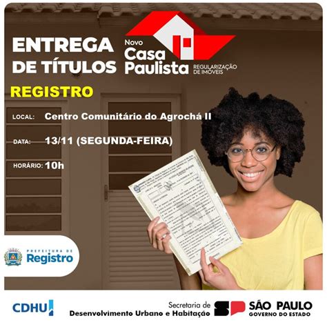 Prefeitura De Registro Entrega T Tulos De Regulariza O Fundi Ria Para