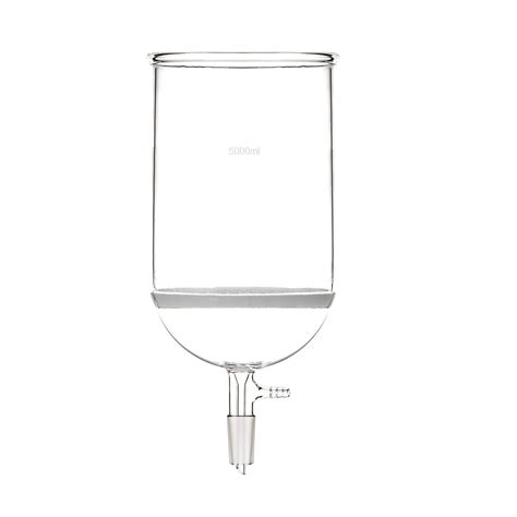 Amazon co jp Deschem 5000ml 24 40 ガラスブフナー漏斗 5L 3 サンドコアフィルター 真空ホースアダプター