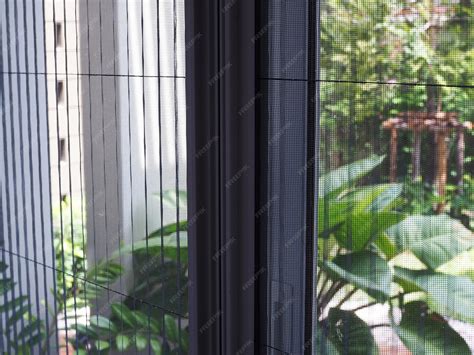 Premium Photo | Door with mosquito netting screen against wire