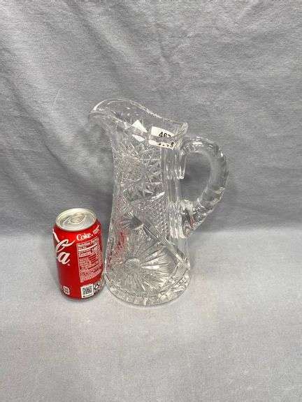 Antique Hawkes Brilliant Cut Glass Pitcher Dixons Auction At Crumpton