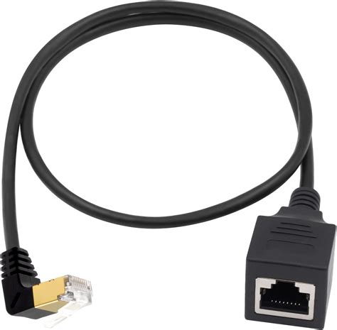 Duttek 90 Degree Ethernet Adapter Cat8 Extreme Thin Up Angled RJ45