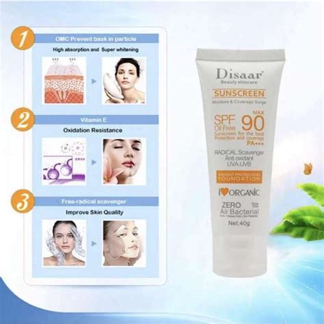 『buy 1 Take 1』disaar Facial Sunscreen Cream Spf 90 Pa Moisturizing Skin Protect Sunblock 40g