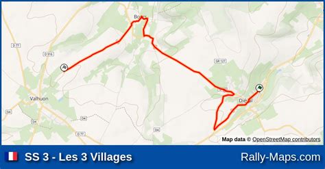 SS 3 Les 3 Villages Stage Map Finale De La Coupe De France Des