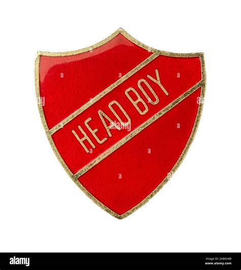 An Isolated Shield Shaped Badge For Head Boy From A British School On A