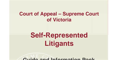 Self Represented Litigants Info Pack Pdf Google Drive