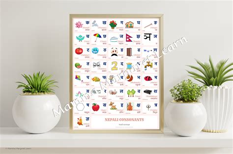 Nepali Alphabet Chart Nepali Vowels And Nepali Consonants Etsy Australia