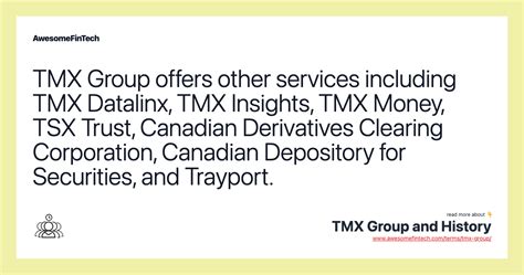 TMX Group and History | AwesomeFinTech Blog