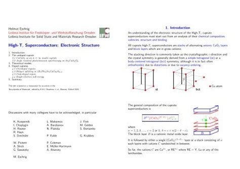 High-Tc Superconductors: Electronic Structure